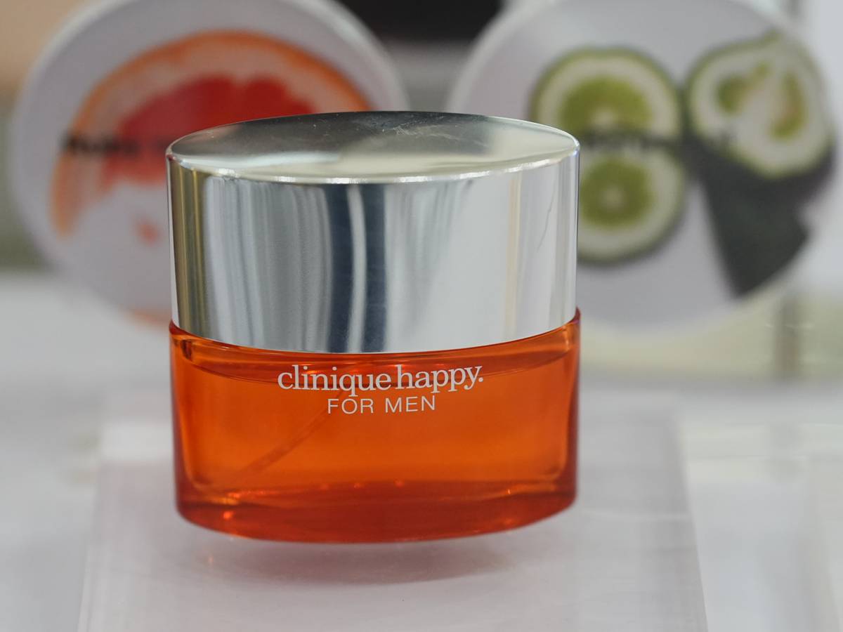 Happiness in a bottle from Clinique, one of the featured fragrance brands at Café Aromatique.